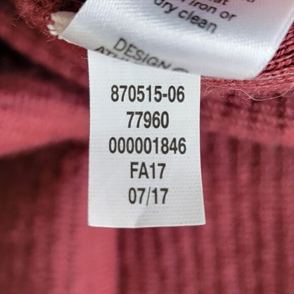 Athleta Thermal Honeycomb Split Hem Crewneck Merino Wool Pullover Sweater Rust - Picture 13 of 15